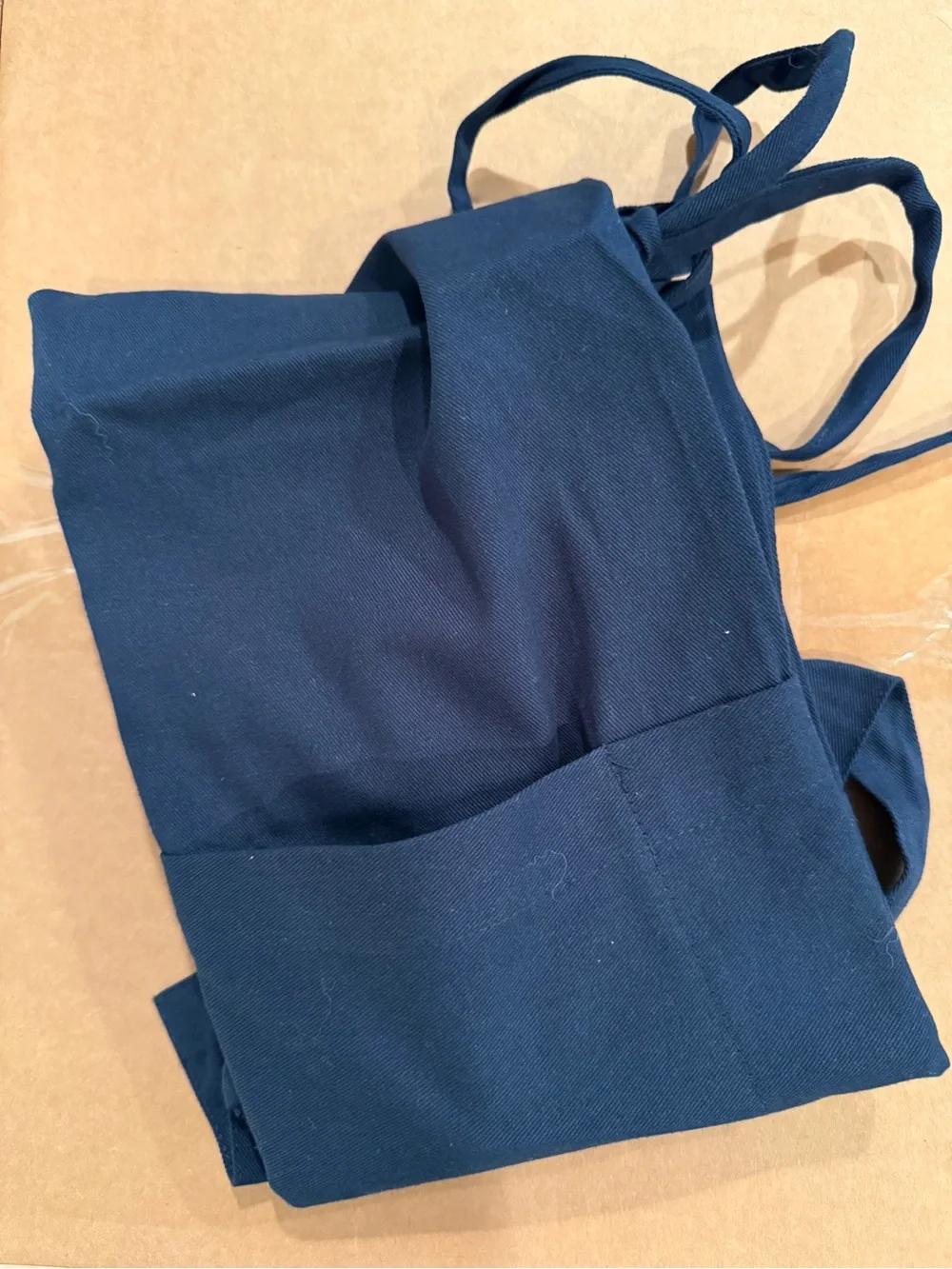 Navy Blue Adjustable 100% Cotton Apron with 3 Pockets